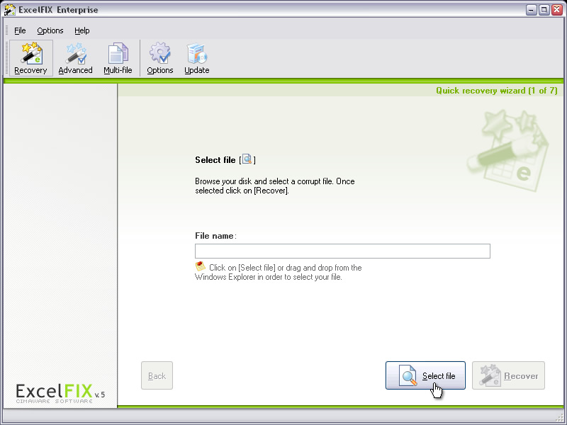 ExcelFIX Excel File Recovery - Excel recovery software utility