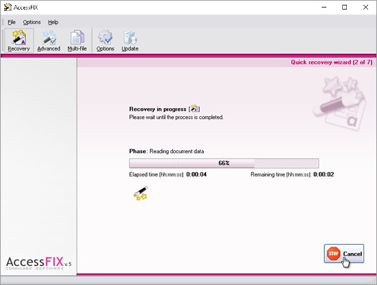 AccessFIX is recovering the file.
