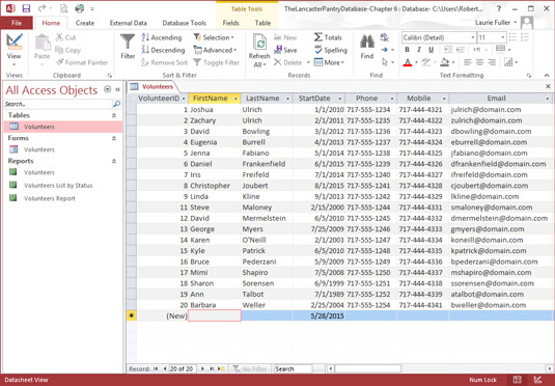 The recovered database is error free and ready to use.