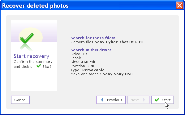 Start the search