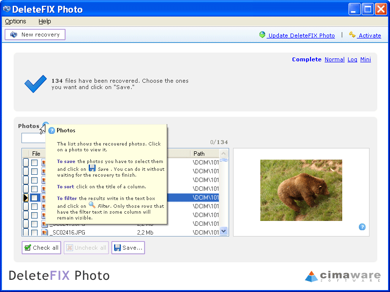 Select your photos