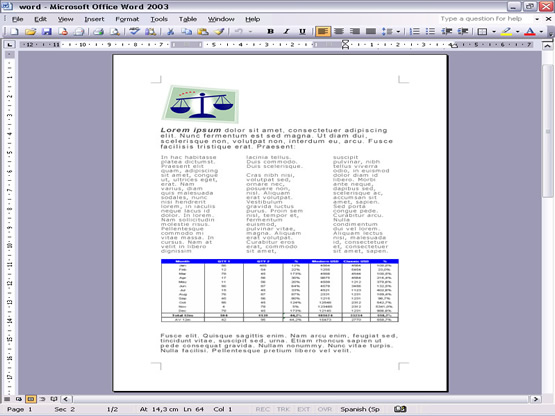 The recovered document is error free and ready to use.