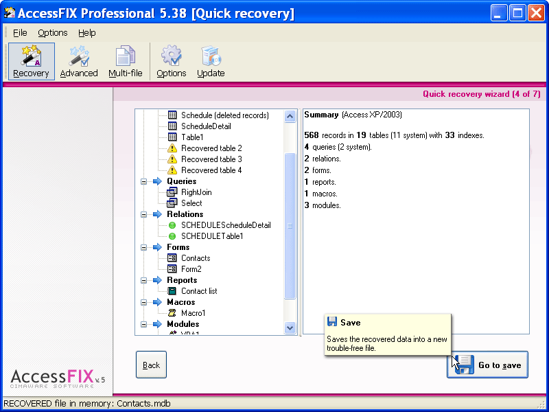 AccessFIX Database Recovery